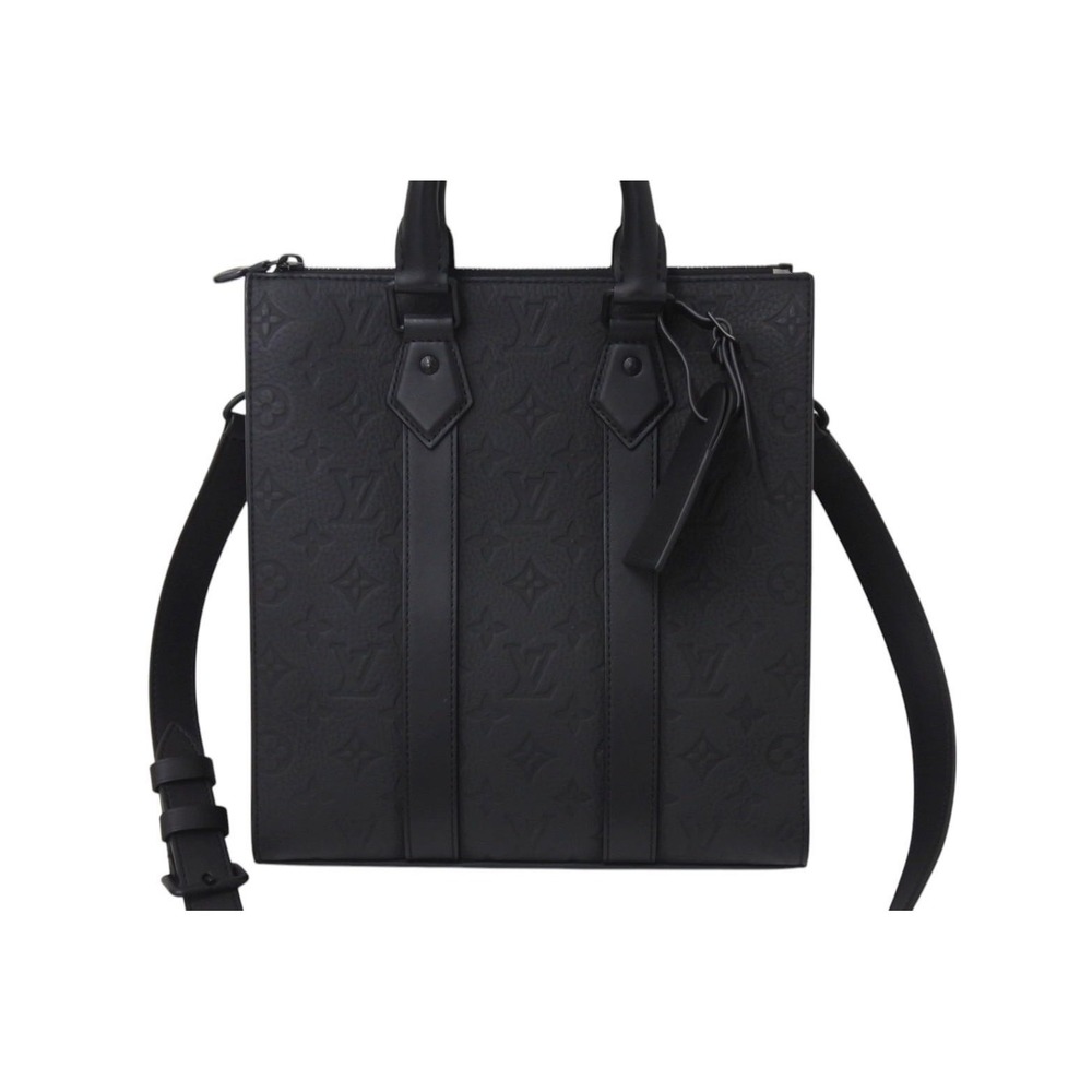Louis Vuitton Shoulder Sac Crossbody Bag Plat Taurillon Black